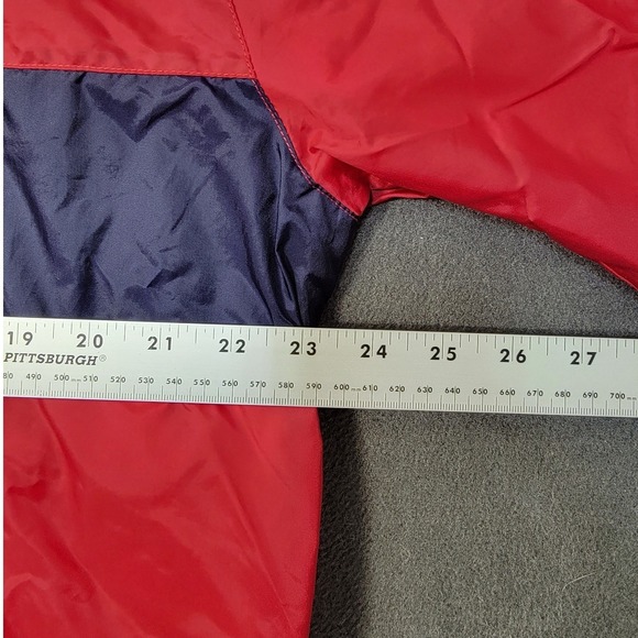 EUC Cape Cod Massachusett Windbreaker Jacket Red Navy Blue 1/4 Zip Pullover Med - Picture 5 of 7